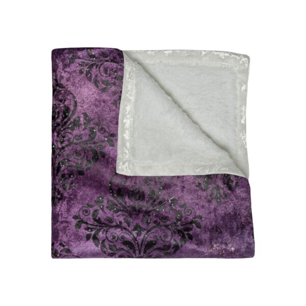 Purple Crushed Velvet Throw Blanket - Mad Halloween