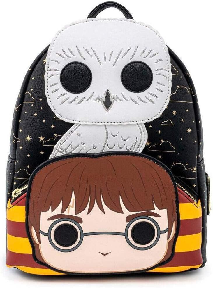 Loungefly POP Harry Potter Backpack and Hedwig Cosplay Womens Double Strap Shoulder Bag Purse Halloween 
