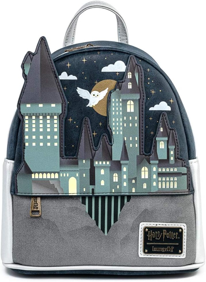 Loungefly Harry Potter Backpack Hogwarts Castle Hedwig Womens Double Strap Shoulder Bag Purse Halloween