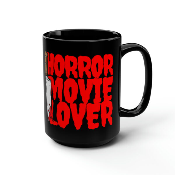 Horror Movie Lover Mug, Halloween Coffee Mug, 15 oz Black, Red, Gray, Brown - Mad Halloween