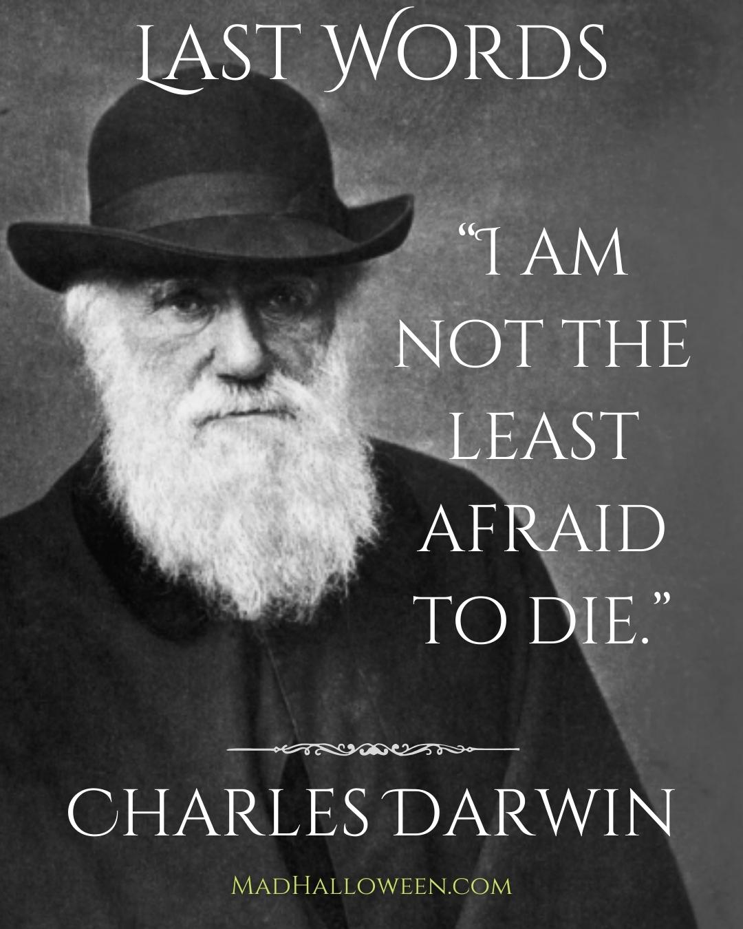 Famous Last Words Quotes of the Departed - Charles Darwin - Mad Halloween