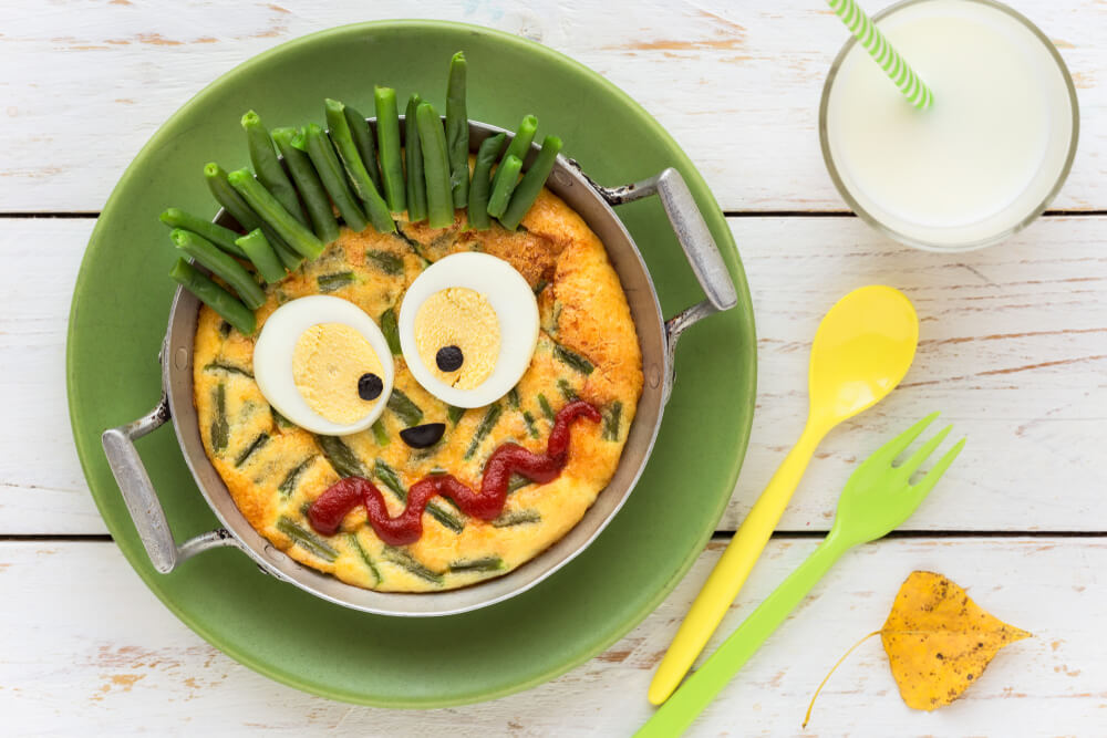 Monster Omelet Halloween Eggs Spooky Breakfast & Party Food Ideas - Mad Halloween