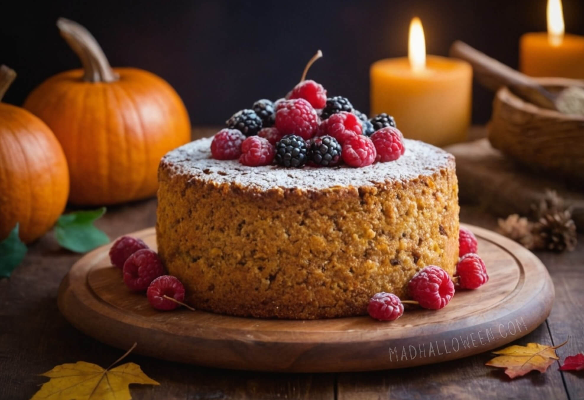 Fall Fruit Pecan and Berry Fruit Cake - Mad Halloween