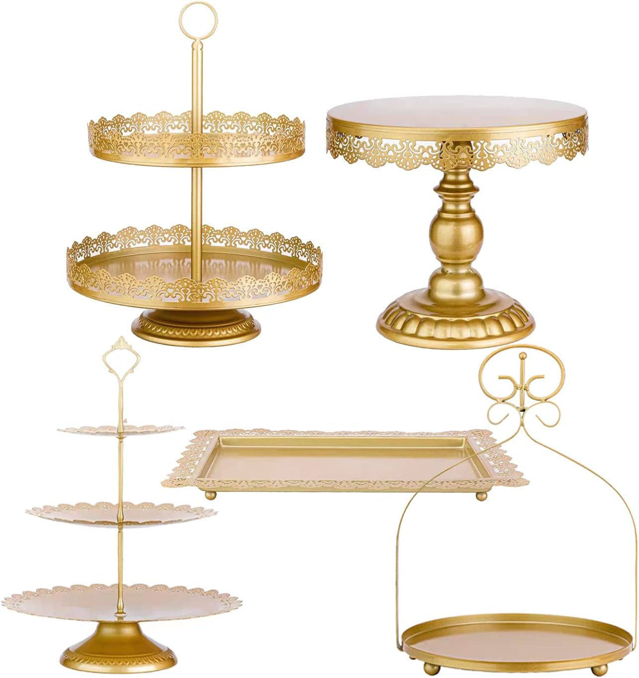 Gold Cake Stands Set