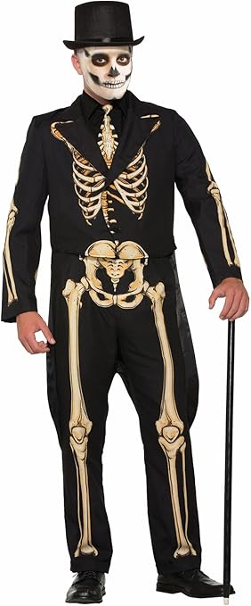 Men's Skeleton Costume - Skeleton Suit Ringmaster Costume - Mad Halloween