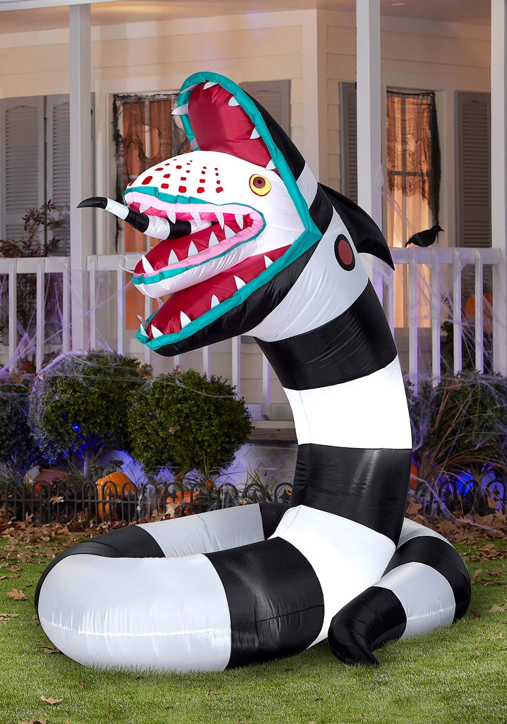 Beetlejuice Yard Decor Halloween Outdoor Decorations - Beetlejuice Sandworm 6 Foot Inflatable Halloween Decoration