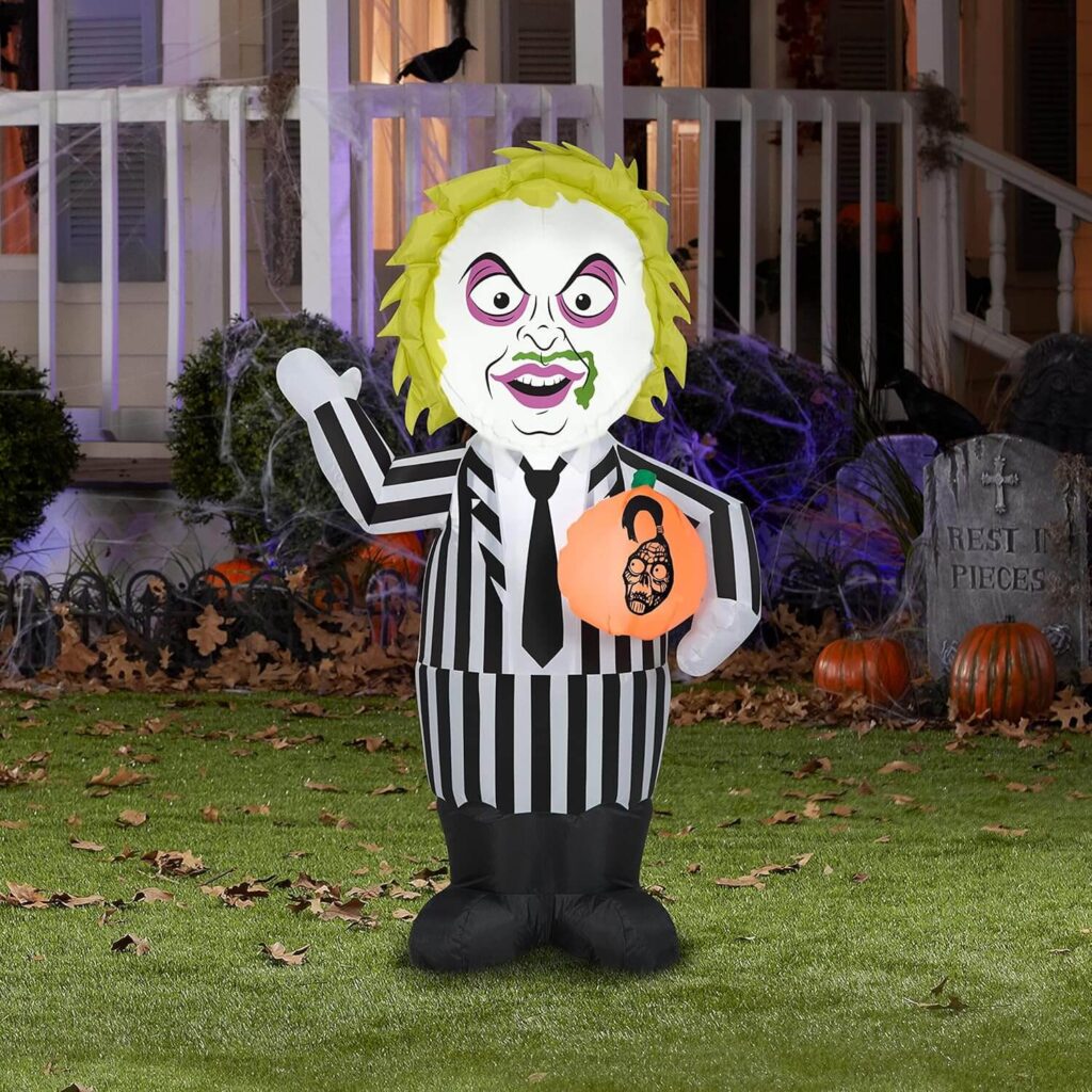 Beetlejuice Yard Decor Halloween Outdoor Decorations - Inflatable Beetlejuice, 3.5 ft Tall