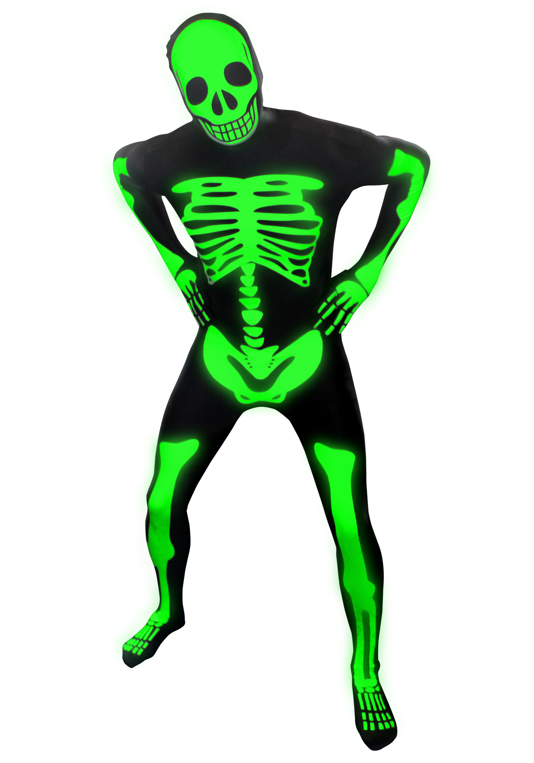 Glow Skeleton Morphsuit Costume for Men - Men's Costume Ideas and Accessories - Mad Halloween