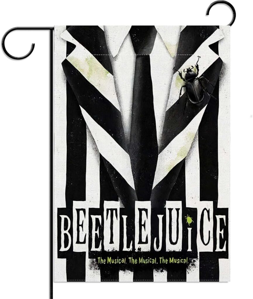 Beetlejuice Yard Sign Garden Flag for Halloween Outdoor Decor