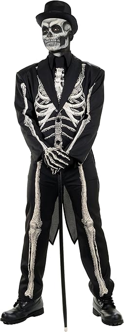 Men's Skeleton Costume Ideas - Men’s Costumes Bone Chillin Skeleton Suit Costume Tuxedo - Mad Halloween