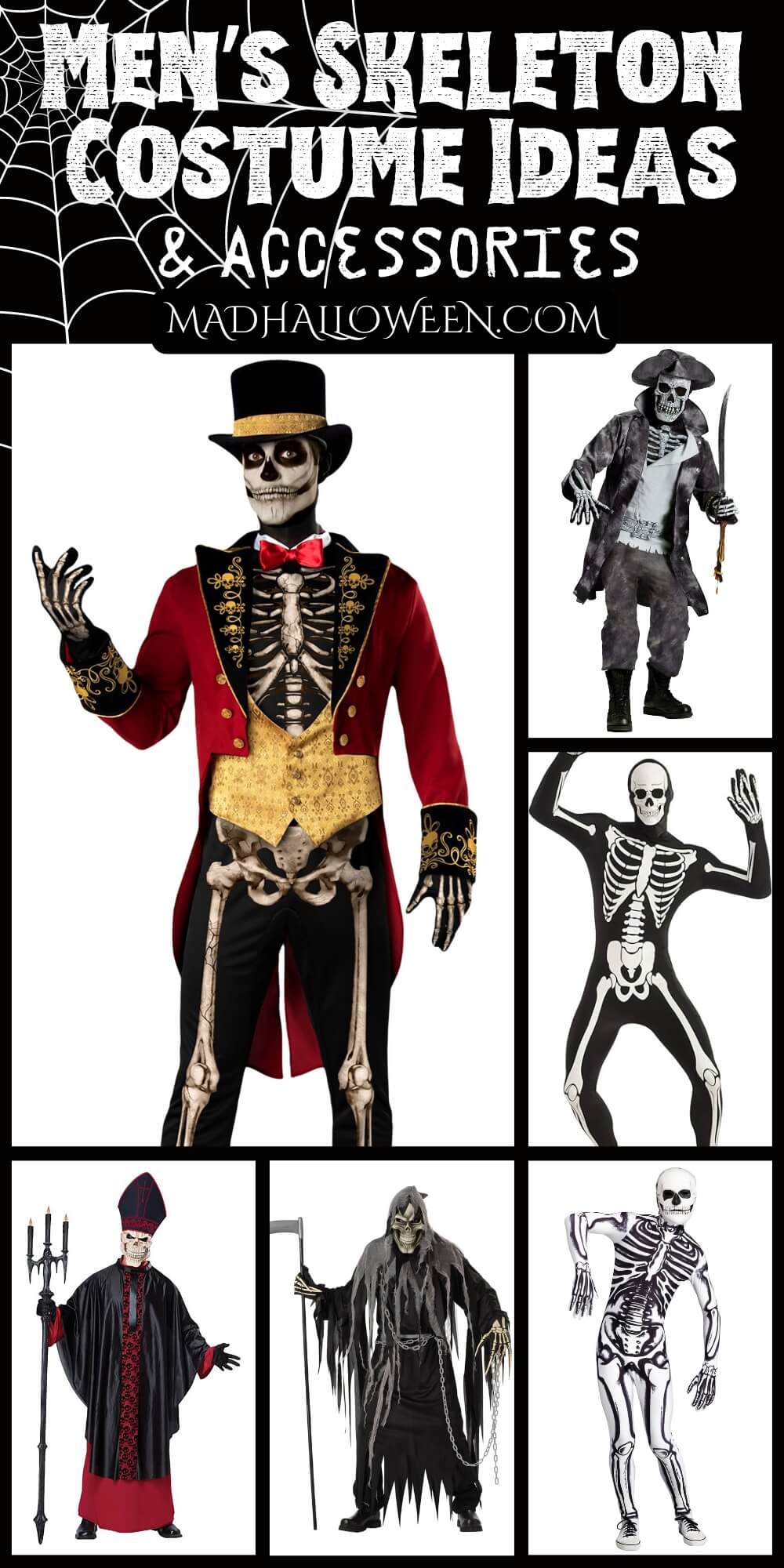 Men's Skeleton Costume Ideas and Accessories - Mad Halloween