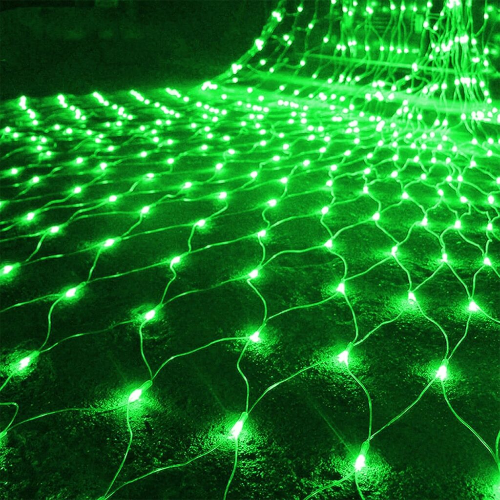 Outdoor Halloween Net Lights, 12FT x 5FT 360 LED Mesh String Light with 8 Lighting Modes